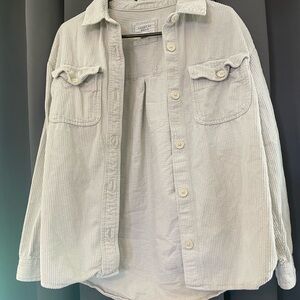 American Eagle Outfitters Cream Button Down Shirt